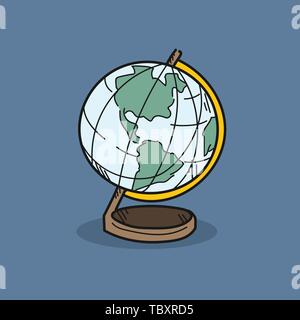 World model illustration on color background Stock Vector