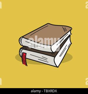 Book illustration on color background Stock Vector