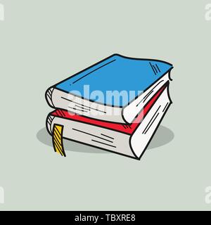 Book illustration on color background Stock Vector