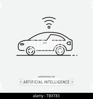 artificial intelligence icon design Stock Vector