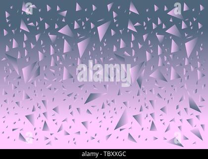 Broken glass blue and pink  abstract background Stock Vector