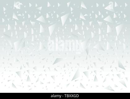 Broken glass light grey abstract background Stock Vector