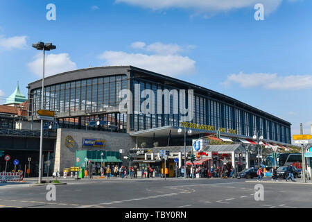 Railway station zoo, hard mountain place, Charlottenburg, Berlin, Germany, Bahnhof Zoo, Hardenbergplatz, Deutschland Stock Photo