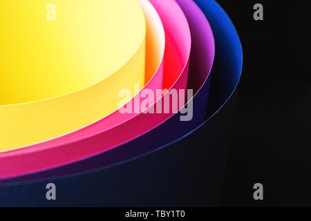 Trendy neon multicolor background from a cardboard of different colors. Stock Photo