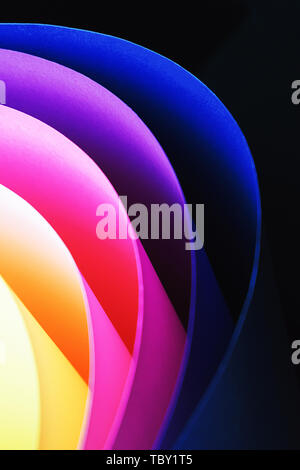 Trendy neon multicolor background from a cardboard of different colors. Stock Photo