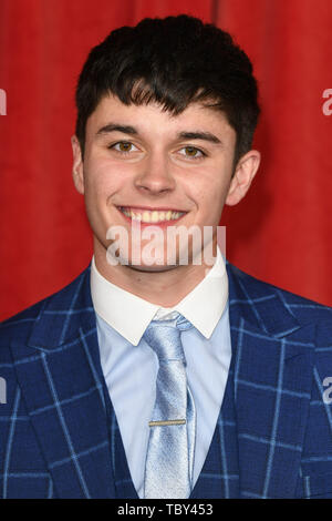 LONDON, UK. June 01, 2019: Luke Jerdy arriving for The British Soap Awards 2019 at the Lowry Theatre, Manchester. Picture: Steve Vas/Featureflash Stock Photo