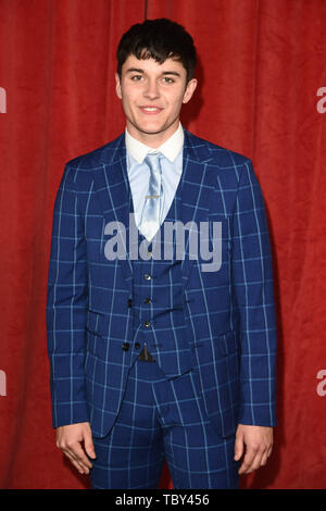 LONDON, UK. June 01, 2019: Luke Jerdy arriving for The British Soap Awards 2019 at the Lowry Theatre, Manchester. Picture: Steve Vas/Featureflash Stock Photo