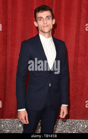 LONDON, UK. June 01, 2019: Luke Jerdy arriving for The British Soap Awards 2019 at the Lowry Theatre, Manchester. Picture: Steve Vas/Featureflash Stock Photo