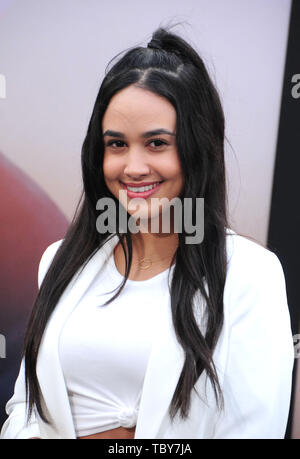 Emily Tosta attends the LA premiere of "Mayans M.C." Season Two at
