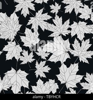 Seamless colorful maple leaf pattern. Nature texture for backgrounds and decorations. Stock Vector