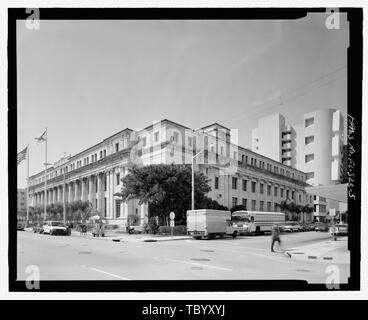 North and East elevations, view looking southwest  U.S. Post Office and Courthouse, 300 Northeast First Avenue, Miami, MiamiDade County, FL Stock Photo