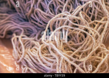 Simple wool thread in a big bundle Stock Photo