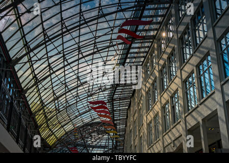 Glass roof from the Goethegalerie in Jena Stock Photo