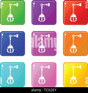 Mechanical grabber icon, simple style. Stock Vector