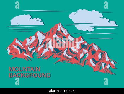 Mountains vector illustration. Stock Vector