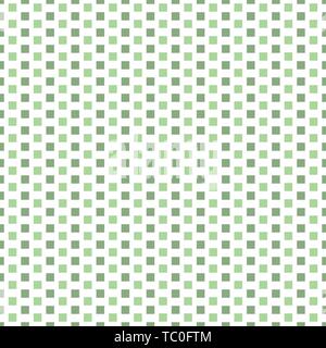 Fresh light and dark green vertical rows of squares in brick repeat design. Seamless geometric vector pattern on white background. Great for wellness Stock Vector