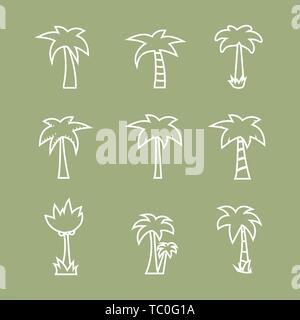 Vector palm tree icon  Stock Vector