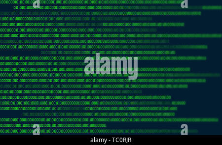 Digital matrix background of binary code, data flow in the digital age, binary code network Stock Photo