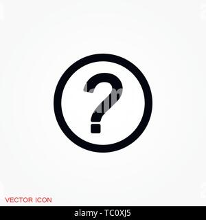 Information support, question mark icon vector sign symbol Stock Vector