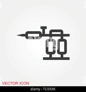 Tattoo Machine Icon vector sign symbol Stock Vector