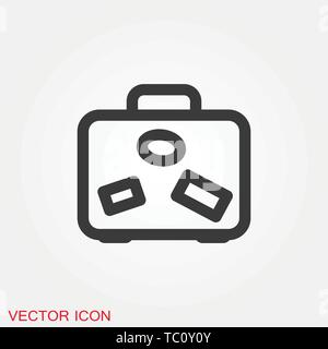 Travel bag icon vector sign symbol for design Stock Vector