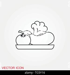 Vegetables Icon vector sign symbol for design Stock Vector