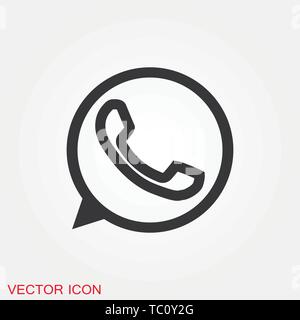 Telephone icon, Whatsapp icon vector sign symbol for design Stock Vector