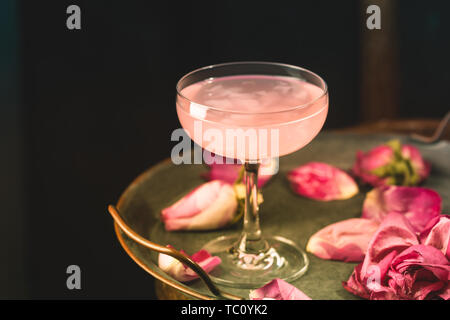 Light pink rose cocktail Stock Photo