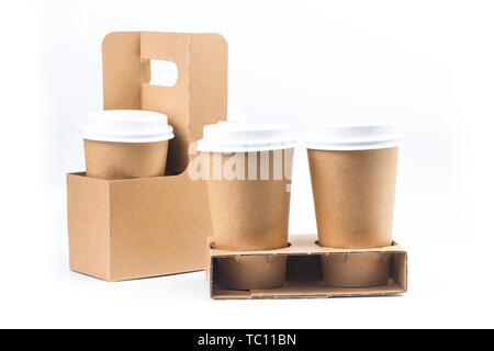 Takeaway paper cups Stock Photo