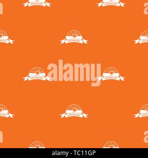 Writing job pattern vector orange Stock Vector
