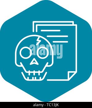 Hack Document Icon Outline Style Stock Vector Image Art Alamy