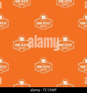 Heater pattern vector orange Stock Vector