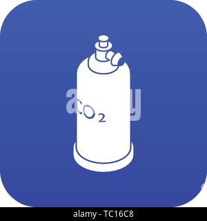 Welding cylinder co2 icon blue vector Stock Vector
