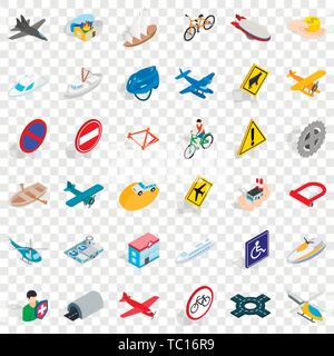 Tunnel icons set, isometric style Stock Vector