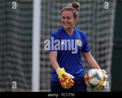 Scotland goalkeeper Lee Alexander during the training session at Oriam, Edinburgh. Stock Photo