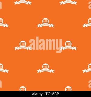 Electric conditioner pattern vector orange Stock Vector