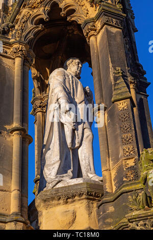 Statue monument of William Duncombe second baron Feversham 1798- 1867, Helmsley, North Yorkshire, England, UK Stock Photo