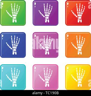 Inflammation of hand icon, simple style. Stock Vector