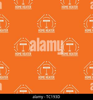 Comfort heater pattern vector orange Stock Vector