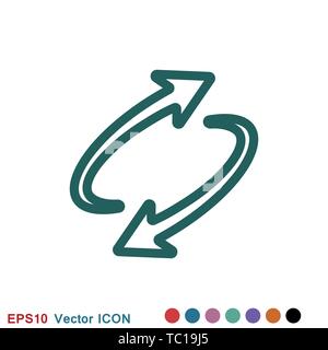 Exchange and convert icon. Arrow trade return. Vector illustration. Stock Vector