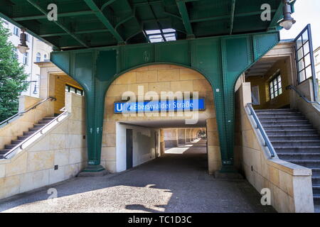 U-Bahn and S-Bahn rapid transit station Eberswalder Strasse in Berlin, Germany Stock Photo