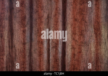 Patterned brown fabric textile curtain Stock Photo