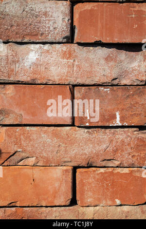 Red brick wall surface texture Stock Photo