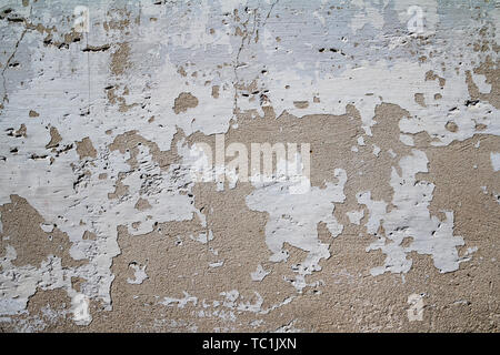 Cracked white wall surface texture Stock Photo