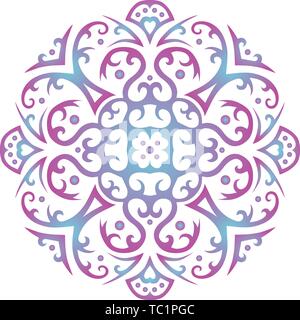 Ornament mandala pattern on white background Stock Vector