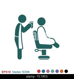 Hairdresser icon logo, vector sign symbol for design Stock Vector