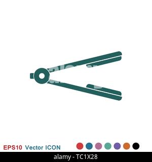 Hair straighten icon. Icons for mobile concept and web Stock Vector