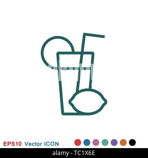 Juice icon logo, vector sign symbol for design Stock Vector