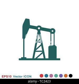 Oil pump icon logo, vector sign symbol for design Stock Vector