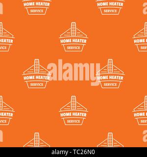Home heater pattern vector orange Stock Vector